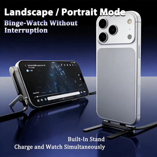 Cable de Carga,con Soporte Plegable 2 en 1, Soporte Invisible, Cable de Carga Tipo C